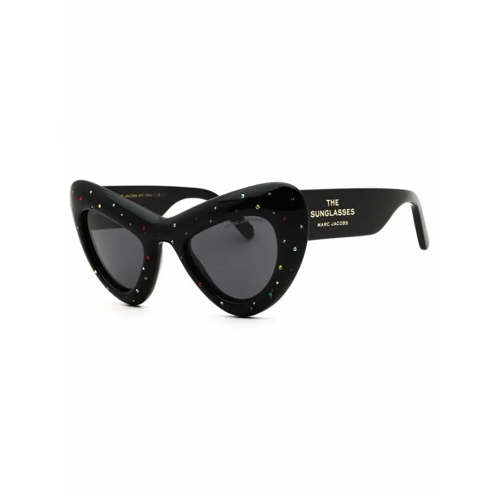 New Marc Jacobs MARC798/SSTR 0807IR Black Cat-Eye Sunglasses Authentic